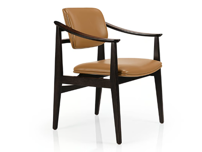 SHANNA M1056CUUST - Leather chair with armrests _ JMS
