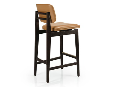 SHANNA M1060UUST - Leather barstool with footrest _ JMS