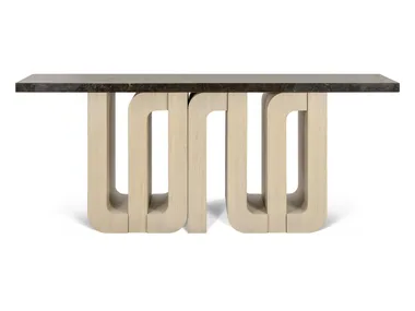 AKATA - Console table with oak base and marble top _ JOSÉ LEITE DE CASTRO