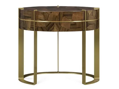 MOON - Oval wooden bedside table _ JOSÉ LEITE DE CASTRO