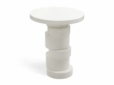 TIVOLI - Round wooden high side table _ JOSÉ LEITE DE CASTRO