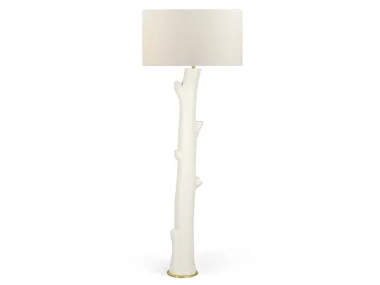 TRONCO - Plaster floor lamp with fabric shade _ JOSÉ LEITE DE CASTRO