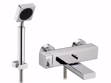 MARK II - 2 hole chromed brass bathtub mixer with hand shower _ JUSTIME