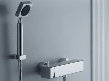 MARK - Wall-mounted chromed brass handshower with hose _ JUSTIME