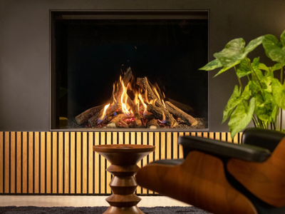 Gi 105 - Built-in gas front fireplace with remote control and WI-FI _ KALFIRE