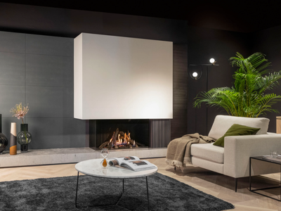 Gi 110 - Corner gas fireplace with remote control and WI-FI _ KALFIRE
