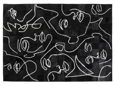 ART FACES - Patterned rectangular handmade fabric rug _ KARE Design