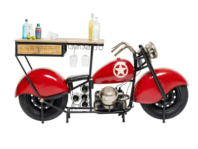 BAR MOTORBIKE RED - Steel bar cabinet with tray _ KARE Design