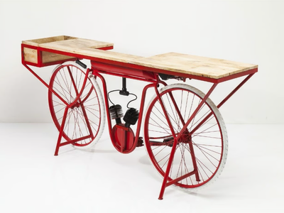 BIKE - Steel and wood console table _ KARE Design