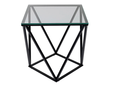 CRISTALLO - Glass and steel high side table _ KARE Design