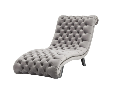 DESIRE VELVET - Tufted fabric chaise longue _ KARE Design