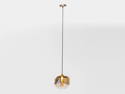 GOLDEN GOBLET - LED glass and steel pendant lamp _ KARE Design