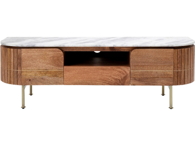 GRACE - Low solid wood TV cabinet with doors _ KARE Design