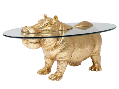 HIPPO - Polyresin and glass high side table _ KARE Design
