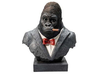 Deco Object Smoking Gorilla 48cm