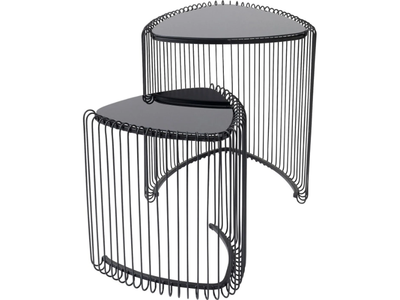 WIRE TRIANGLE - Triangular metal coffee table _ KARE Design