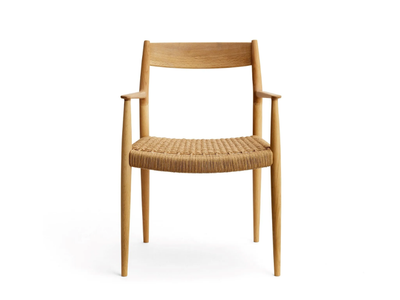 N-DC01 - Oak chair with armrests _ KARIMOKU