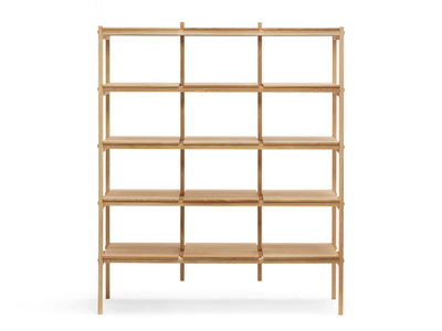 N-SS01 - Open sectional oak bookcase _ KARIMOKU