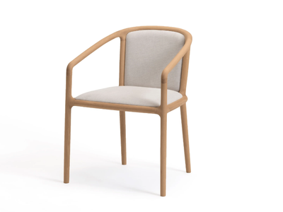 NF-DC01 - Upholstered wooden chair with armrests _ KARIMOKU