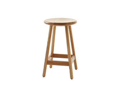 MILO - Low wooden stool with footrest _ Karl Andersson