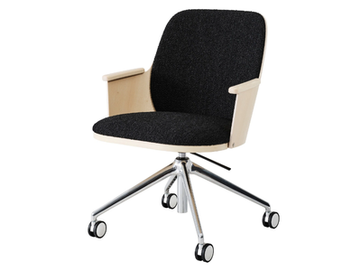SANDER CONFERENCE - Trestle-based height-adjustable fabric chair with castors _ Karl Andersson