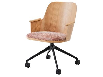 SANDER CONFERENCE - Trestle-based wooden chair with castors _ Karl Andersson
