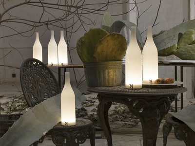 BACCO - LED satin glass table lamp _ Karman