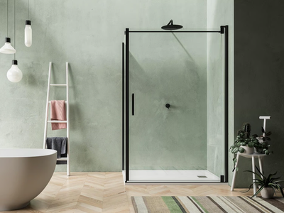 BLACKBERRY QW+QL - Corner shower cabin with pivot door _ Karol