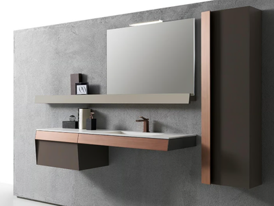 KUT 05 - Wall-mounted vanity unit with drawers _ Karol