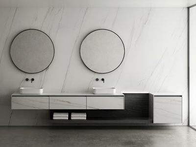 TOSCA 06 - Double wall-mounted vanity unit with drawers _ Karol