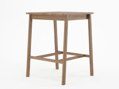 CIRCA17 - Square solid wood high table _ KARPENTER