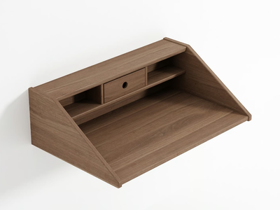 HANG - Wall mounted solid wood secretary desk _ KARPENTER