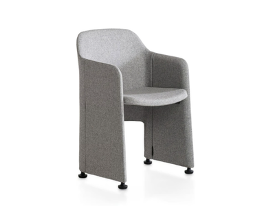 KEY MEET - Folding fabric training chair with armrests _ Kastel