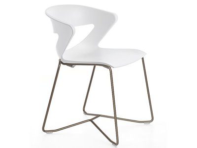 KICCA - Sled base polypropylene chair with linking device _ Kastel