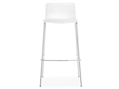 KIMBOX - High leather stool with back _ Kastel