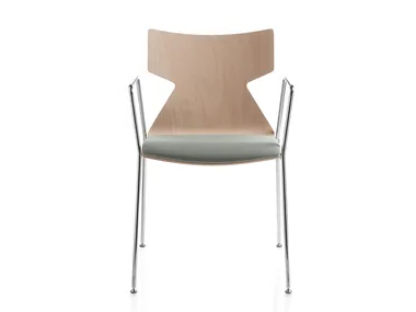KIMBOX WOOD - Beech training chair with integrated cushion _ Kastel