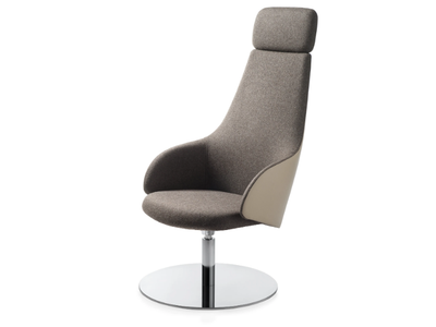 KONTEA WAITING - Swivel fabric armchair with headrest _ Kastel