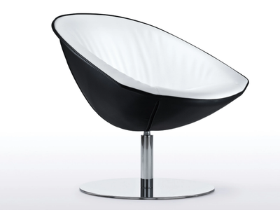 KROKUS - Swivel leather chair with armrests _ Kastel