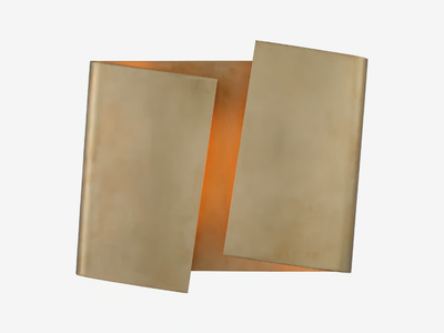 PELLE LEFT TWISTED SCONCE - LED metal wall lamp _ Kelly Wearstler