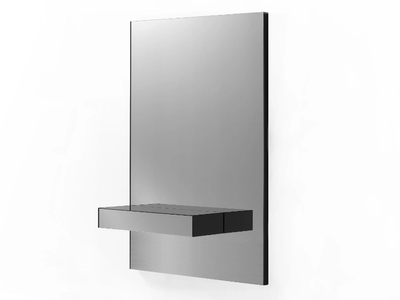 GREY - Wall-mounted rectangular mirror with cabinet _ Kendo Mobiliario
