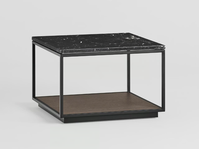 RITA LITE - Marble side table with integrated magazine rack _ Kendo Mobiliario
