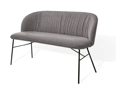 ALVARO - Upholstered fabric bench with back _ KFF