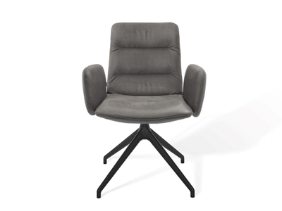 ARVA LIGHT - Swivel trestle-based chair with armrests _ KFF