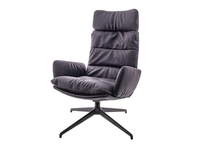 ARVA LOUNGE - Swivel armchair with headrest with 4-spoke base _ KFF