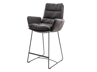 ARVA - Sled base kitchen stool with armrests _ KFF