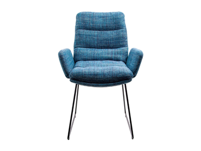 ARVA - Sled base upholstered chair with armrests _ KFF