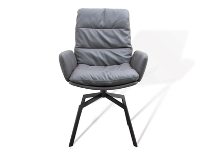 ARVA - Swivel trestle-based chair with armrests _ KFF