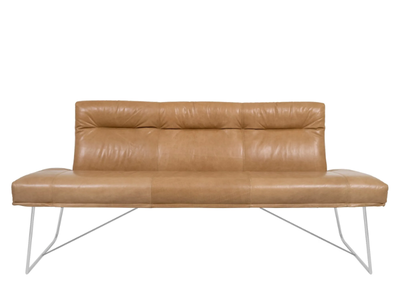 D-LIGHT - Upholstered bench with back _ KFF