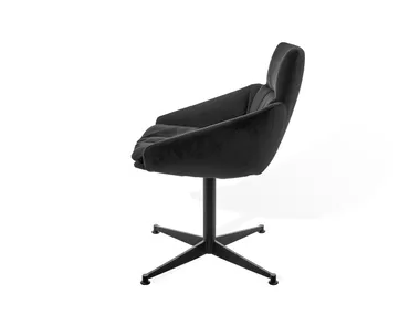 FAYE - Upholstered chair with 4-spoke base FSX with armrests _ KFF
