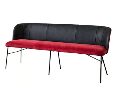 GAIA LINE - Upholstered bench with back _ KFF